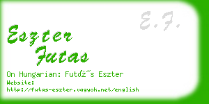 eszter futas business card